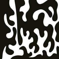 Luxury blackwhite ART in Eastern style. Natural Pattern. The ancient art of Japanese marbling. Gouache painting- can be used as a trendy background.