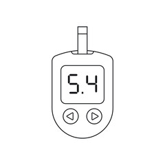 Glucometer icon design isolated on white background