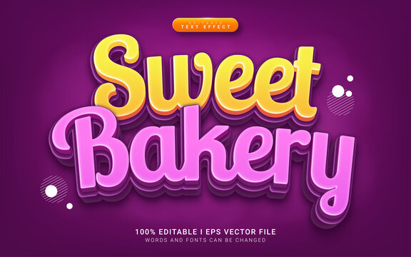 Sweet Bakery 3d Style Text Effect