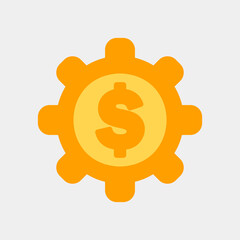 Money management icon in flat style about currency, use for website mobile app presentation