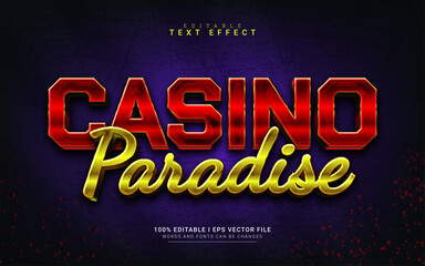 casino paradise 3d style text effect