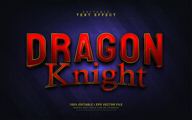 dragon knight 3d style text effect