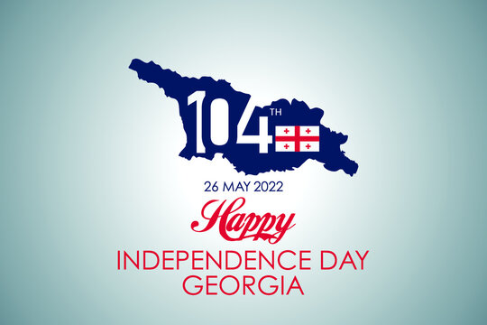 Happy Independence Day Georgia The 104th vector 10k