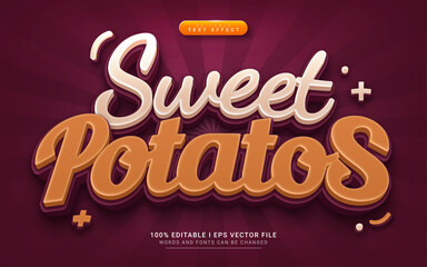 sweet potato's 3d style text effect