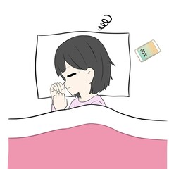 寝付けない女の子