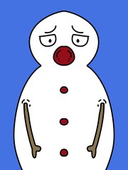 cute snowman cartoon