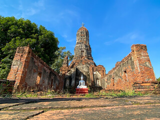 Old pagoda of Phra Sri Rattana Mahathat temple in Suphanburi province Thailand