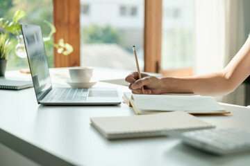 E-learning ,online ,education and internet social distancing protect from COVID-19 viruses concept....