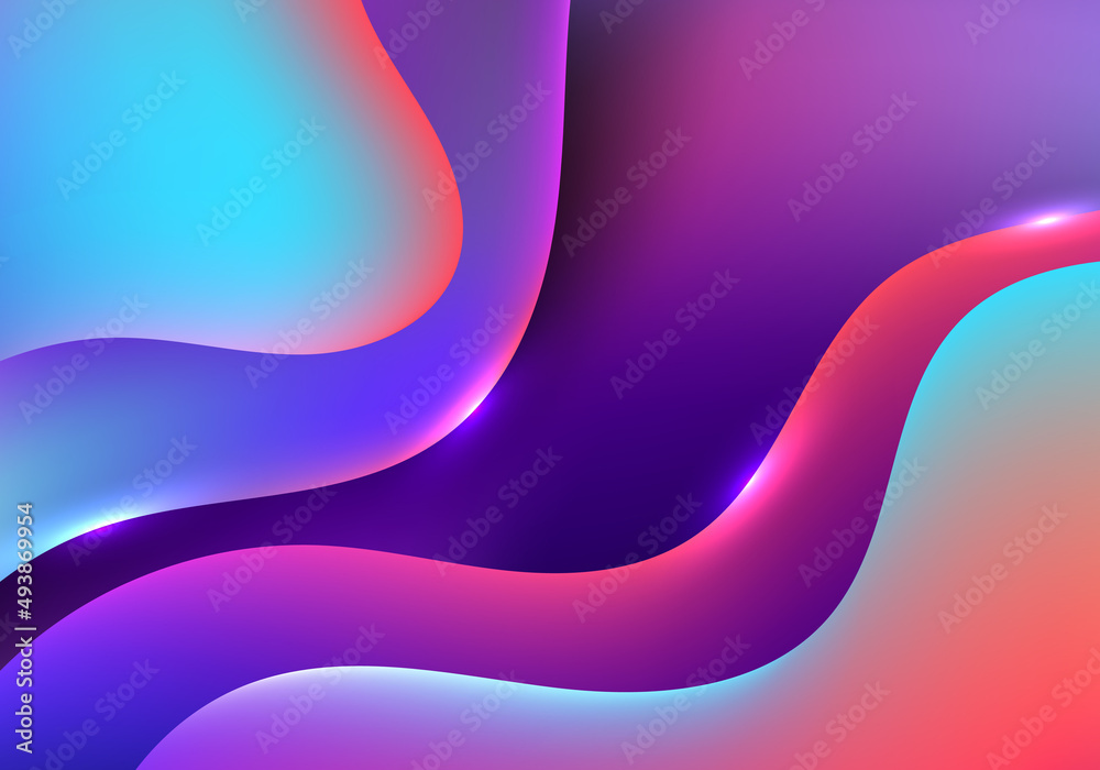 Poster abstract mesh design of colorful decorative style artwork. well organized for object grouping layers