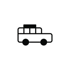 Cab, Taxi, Travel, Transportation Solid Line Icon Vector Illustration Logo Template. Suitable For Many Purposes.