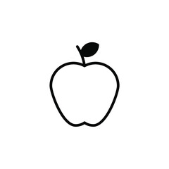 Apple Solid Line Icon Vector Illustration Logo Template. Suitable For Many Purposes.