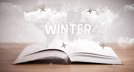open book, vacation concept concept