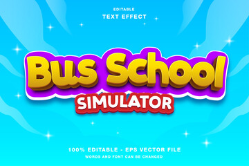 Bus School Simulator Game Logo Design