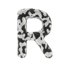 Cow Themed Font  Letter R
