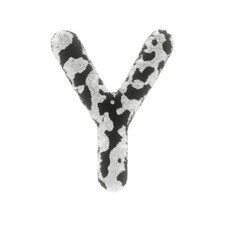 Cow Themed Font  Letter Y