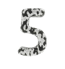 Cow Themed Font  Number 5