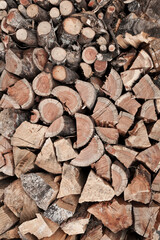 Stacked firewood - 493875376