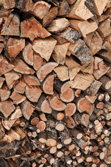 Stacked firewood - 493875385