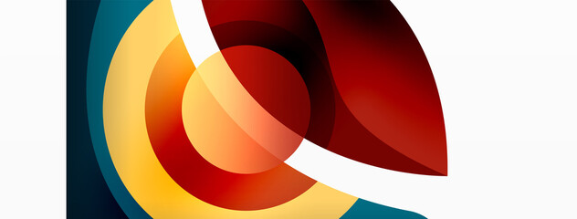 Creative geometric wallpaper. Minimal abstract background. Circle wave and round shapes composition vector illustration for wallpaper banner background or landing page