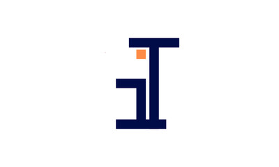Alphabet letters Initials Monogram logo it, TI, I and T