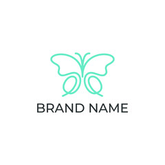 butterfly line art logo icon vector symbol minimal illustration