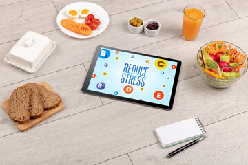 Healthy Tablet Pc compostion concept