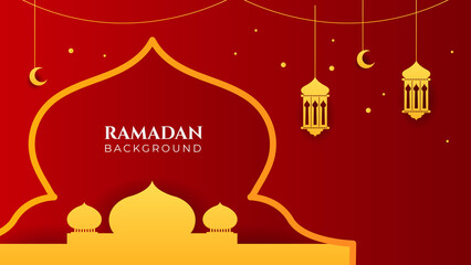 Islamic Background Design for Ramadan Kareem Vector Template Illustration