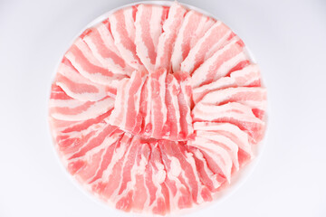 豚肉　カルビ　大皿　円形
