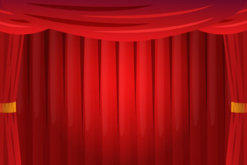 red curtain show