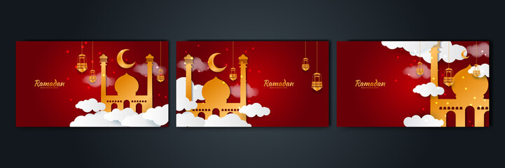 Islamic Background Design for Ramadan Kareem Vector Template Illustration