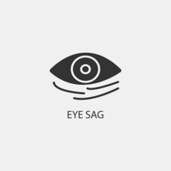 Obraz premium Eye_sag vector icon illustration sign