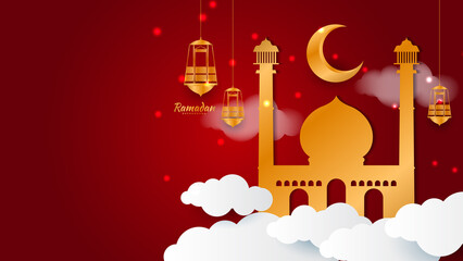 Islamic Background Design for Ramadan Kareem Vector Template Illustration