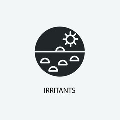  Irritants vector icon illustration sign