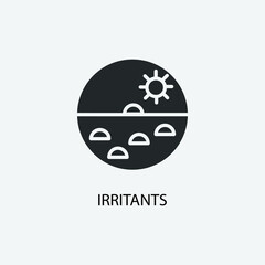 Obraz premium Irritants vector icon illustration sign
