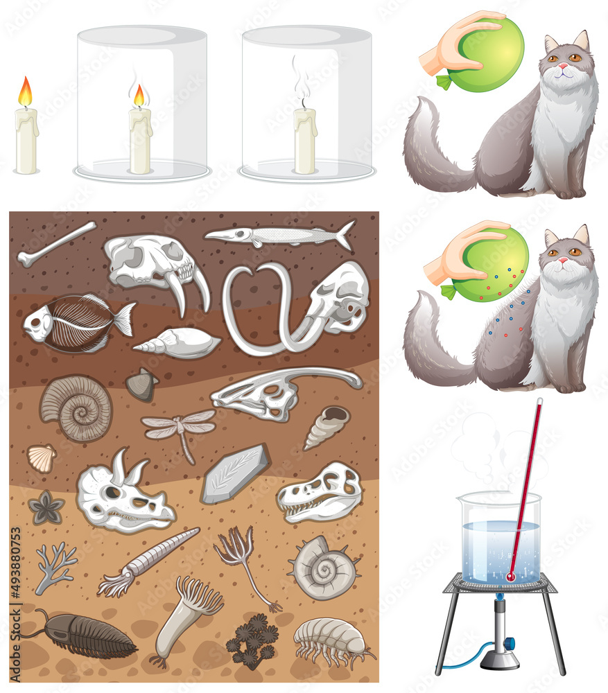 Poster Set of equipment needed for science experiment