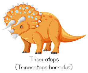 Triceratops in orange color