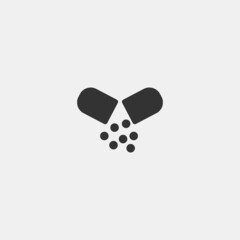 Omega vector icon illustration sign