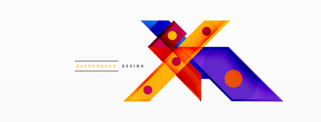 Bright colorful straight lines geometric abstract background. Trendy overlapping lines composition for wallpaper, banner, background or landing