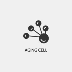 aging cell vector icon illustration sign 