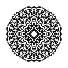 Hand drawn mandala. decoration in ethnic oriental  doodle ornament.