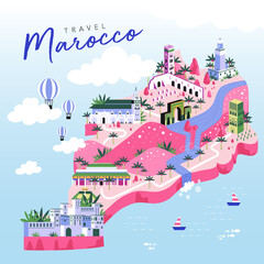 Marocco Travel Map