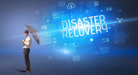 defending with umbrella from cyber attack