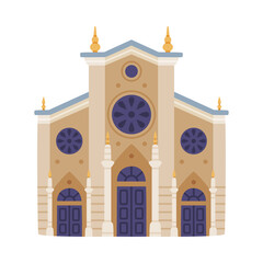 Turkey Building as Topkapi Palace and Attraction Place Vector Illustration