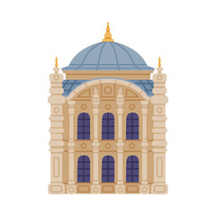 Turkey Building as Topkapi Palace and Attraction Place Vector Illustration