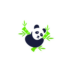 Modern panda logo. icon Vector illustration