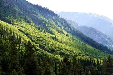 Fototapeta na wymiar Mountains Sun Light