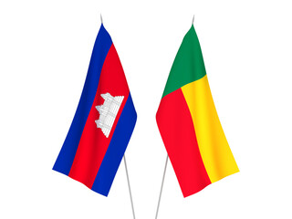 Benin and Kingdom of Cambodia flags