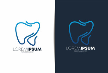 Health dent logo linear style icon. 