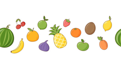 Seamless food pattern of fruit	
