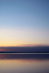 sunset over the lake